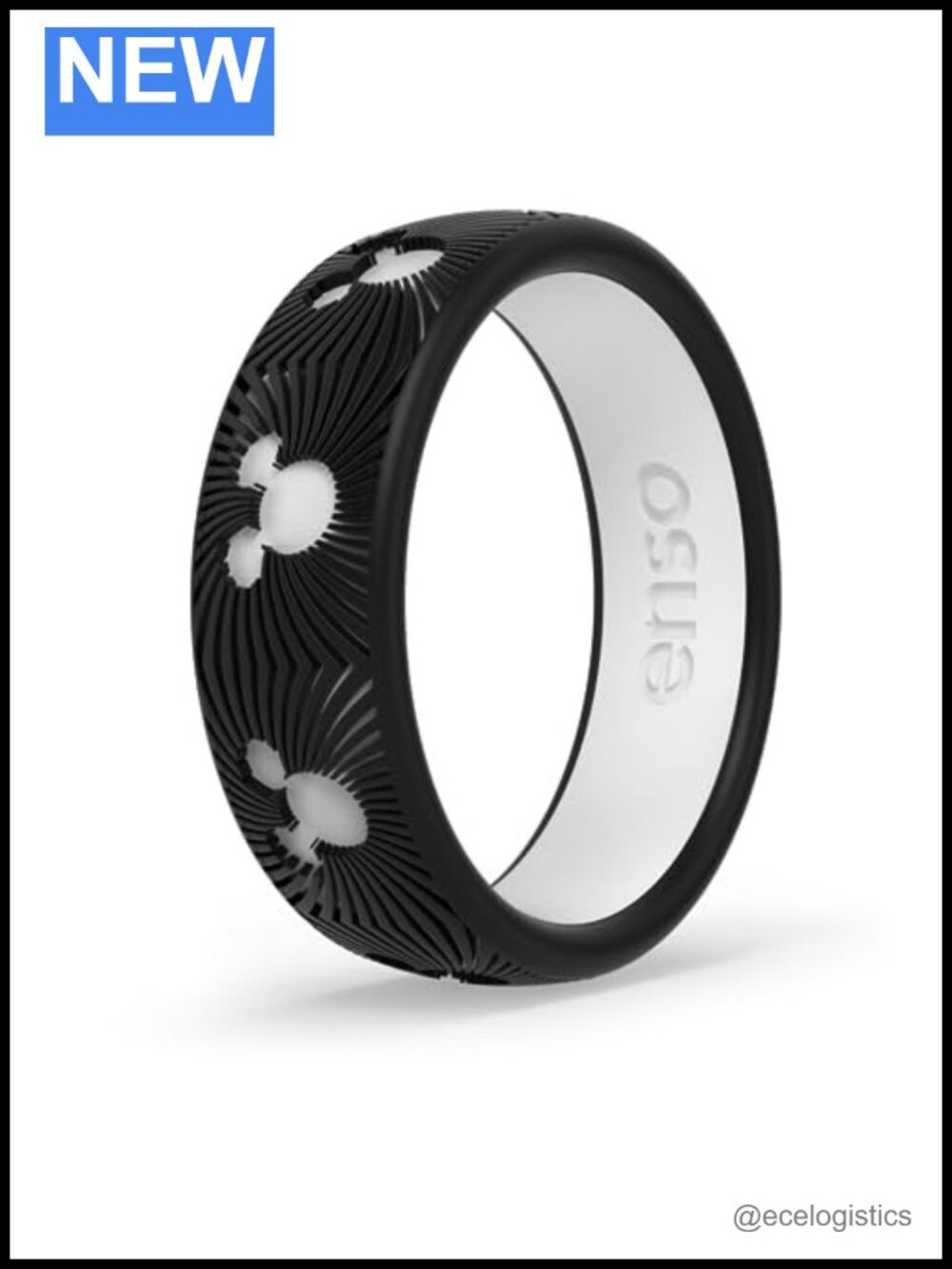 Silicone Ring Disney Mickey Mouse Op Art DualTone Breathable